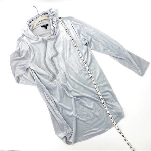 Alfani Grey Velvety soft  Midi Hoodie Lounger Sm - Picture 3 of 6